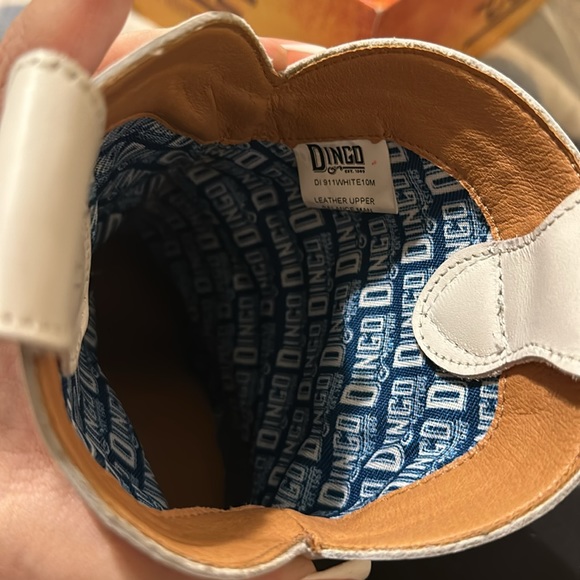 Dingo White Leather and Fringe Cowboy Boots - Picture 8 of 9